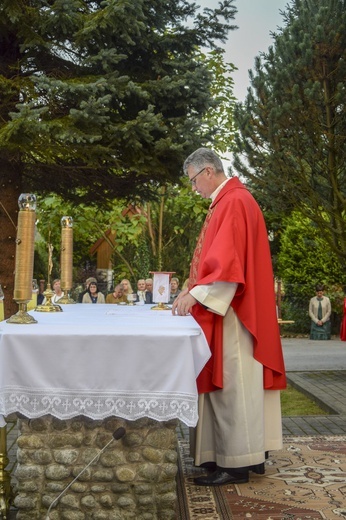 Ochotnica Dolna. Poświęcenie placu pod budowę nowego kościoła