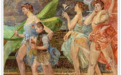 Jacek Malczewski "Tobiasz z aniołami", olej na desce, ok. 1908 r. Muzeum Śląskie, Katowice