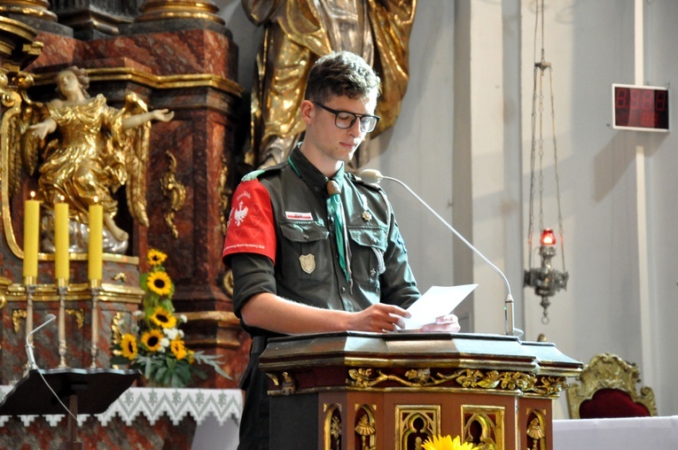 Poświęcenie tryptyku dla harcerzy