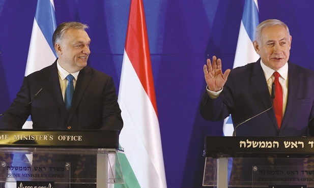 Premier Węgier Viktor Orbán (z lewej) i były premier Izraela Benjamin Netanjahu rozumieli się bardzo dobrze.