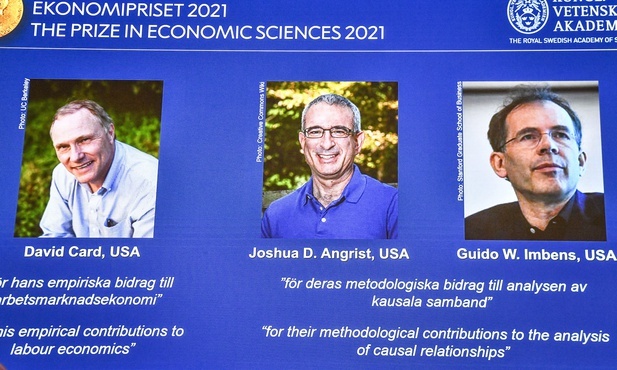 David Card, Joshua Angrist i Guido Imbens laureatami Nagrody Nobla w dziedzinie ekonomii