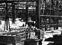 Stalowa Wola była sercem Centralnego Okręgu Przemysłowego. Na zdjęciu: budowa huty.