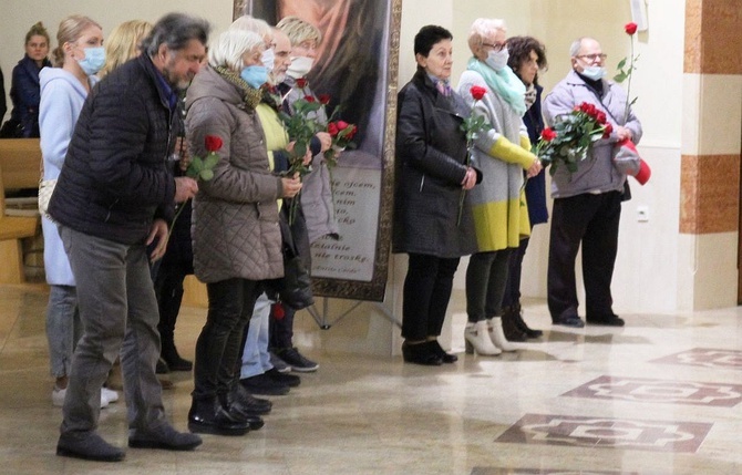 Wprowadzenie relikwii św. Rity do kościoła w Cygańskim Lesie