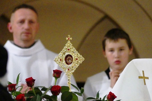 Wprowadzenie relikwii św. Rity do kościoła w Cygańskim Lesie