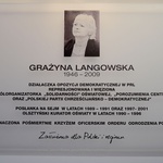 Upamiętnienie Grażyny Langowskiej