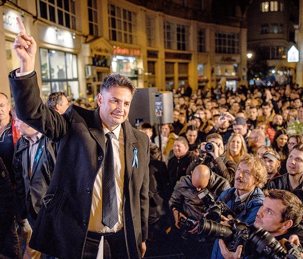 Péter Márki-Zay – lider zjednoczonej węgierskiej opozycji, kandydat na premiera po ewentualnym pokonaniu w wyborach Viktora Orbána.