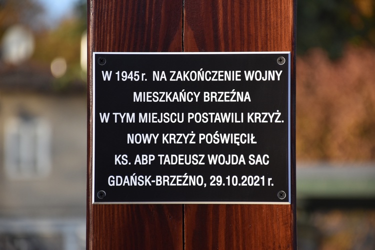 Krzyż w Gdańsku Brzeźnie poświęcony