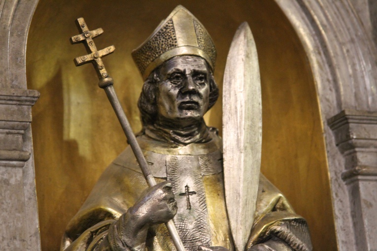 Płock-katedra. Św. Wojciech, biskup i męczennik (detal z ołtarza głównego)