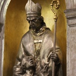 Płock-katedra. Św. Stanisław, biskup i męczennik (detal z ołtarza głównego)