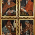 Pułtusk-bazylika. Święci Ojcowie Kościoła: Hieronim, Ambroży, Augustyn i Grzegorz Wielki