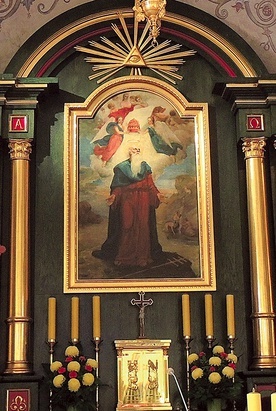 ▲	Wizerunek św. Klemensa w ustrońskim kościele parafialnym.