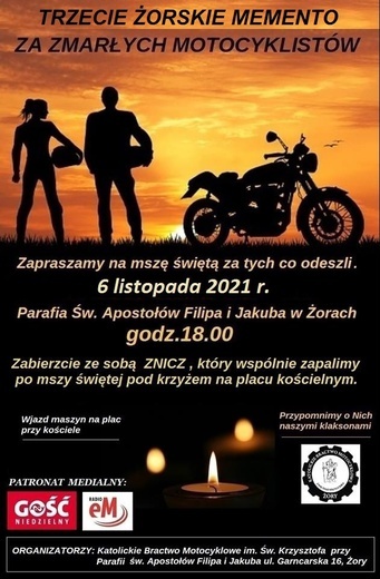 Żory. Memento za zmarlych motocyklistów