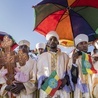 Etiopscy chrzescijanie podczas wiecu poparcia dla władz