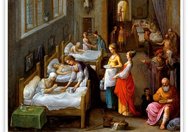 Adam ElsheimerŚw. Elżbieta Węgierska odwiedzająca chorych olej na blasze, ok. 1598Wellcome Collection, Londyn