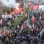 Marsz Niepodległości zakończył się na błoniach Stadionu Narodowego