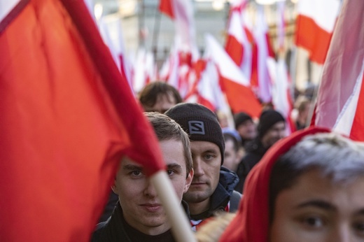 Marsz Niepodległości zakończył się na błoniach Stadionu Narodowego