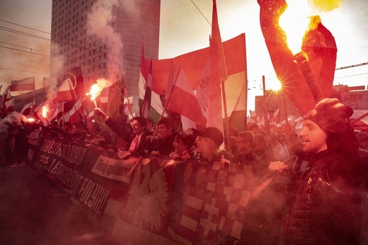 Marsz Niepodległości zakończył się na błoniach Stadionu Narodowego