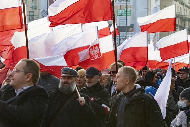 Marsz Niepodległości zakończył się na błoniach Stadionu Narodowego