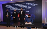 Podpisanie porozumienia w siedzibie Stalowowolskiej Strefy Gospodarczej.