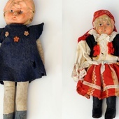 Dziecięce lalki zachowane posród eksponatów Majdanka.