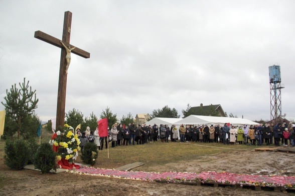 Podczas poświęcenia placu pod budowę Kościoła