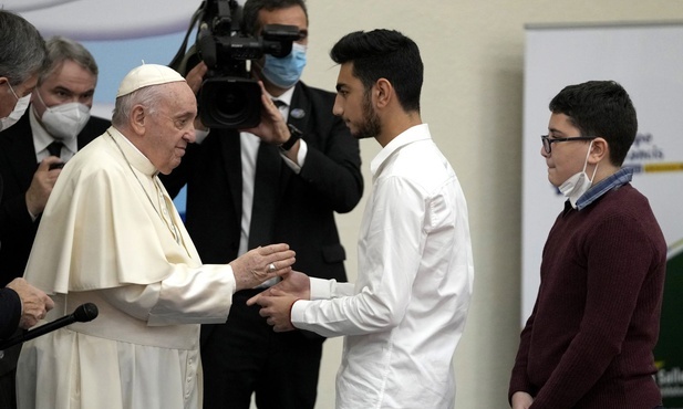 Mario, uciekinie z Syrii z Franciszkiem