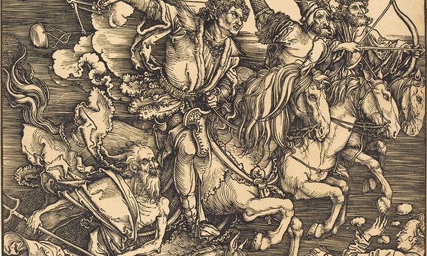 Albrecht Dürer, Czterej jeźdźcy Apokalipsy, drzeworyt, 1496/1498 r.