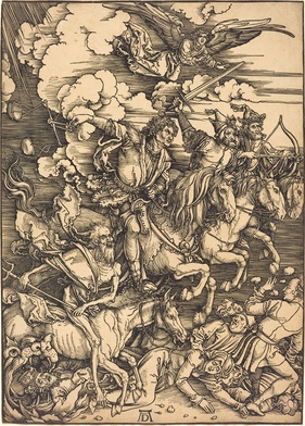 Albrecht Dürer, Czterej jeźdźcy Apokalipsy, drzeworyt, 1496/1498 r.