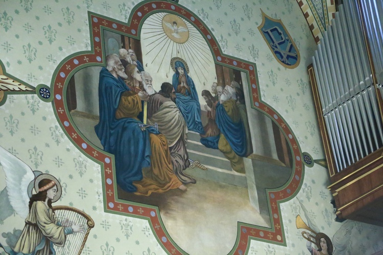 Polichromia kościoła w Lubczy