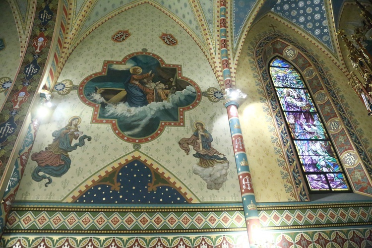 Polichromia kościoła w Lubczy