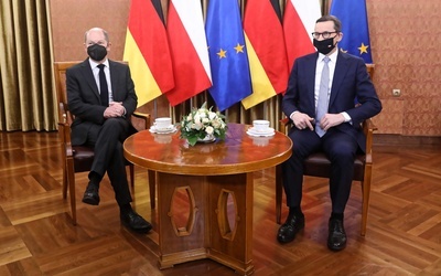 Spotkanie premiera Mateusza Morawieckiego z kanclerzem Niemiec Olafem Scholzem