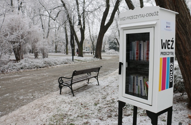 Dwie takie biblioteczki stanęły w parku im. Tadeusza Kościuszki.