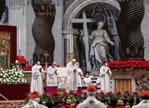 Franciszek podczas Mszy 1 stycznia 2022 roku