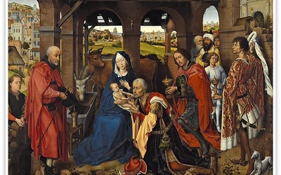 Rogier van der Weyden
Pokłon Trzech Króli 
olej na desce, ok. 1455
Stara Pinakoteka, Monachium