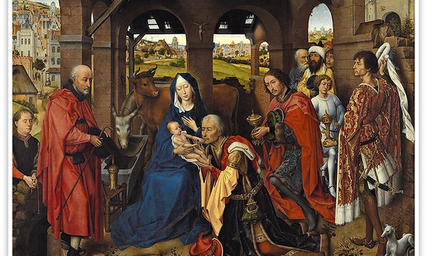 Rogier van der Weyden
Pokłon Trzech Króli 
olej na desce, ok. 1455
Stara Pinakoteka, Monachium