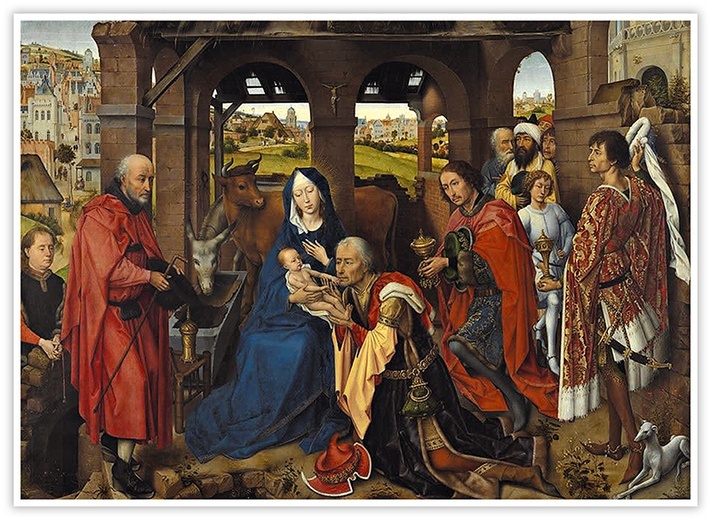 Rogier van der Weyden
Pokłon Trzech Króli 
olej na desce, ok. 1455
Stara Pinakoteka, Monachium