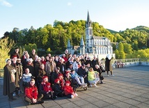 Podczas pielgrzymki chorych do Lourdes.