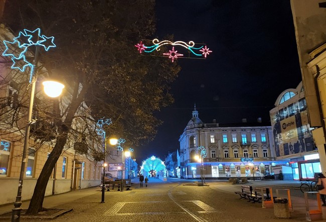 Świetlna dekoracja w Radomiu