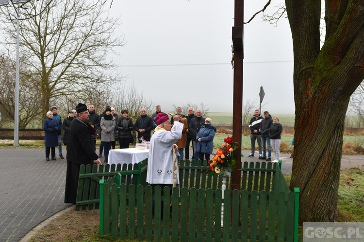 Mieszkańcy Rokitna postawili nowy przydrożny krzyż