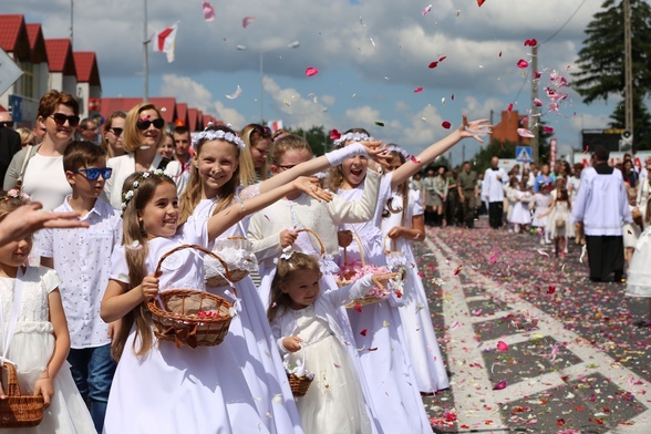 Podczas procesji Bożego Ciała