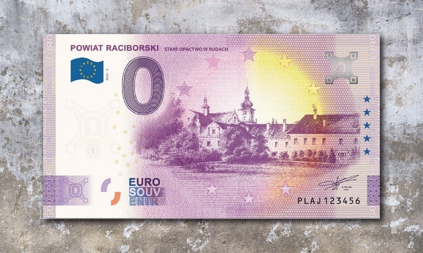 Stare Opactwo w Rudach na kolekcjonerskim banknocie 0 euro