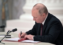 Putin podpisał dekret o uznaniu separatystycznych "republik ludowych" w Donbasie