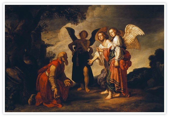 Pieter Lastman "Abraham i trzej aniołowie" olej na desce, 1623 r. Ermitaż, Sankt Petersburg