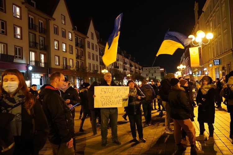 Wiec solidarności z Ukrainą we Wrocławiu