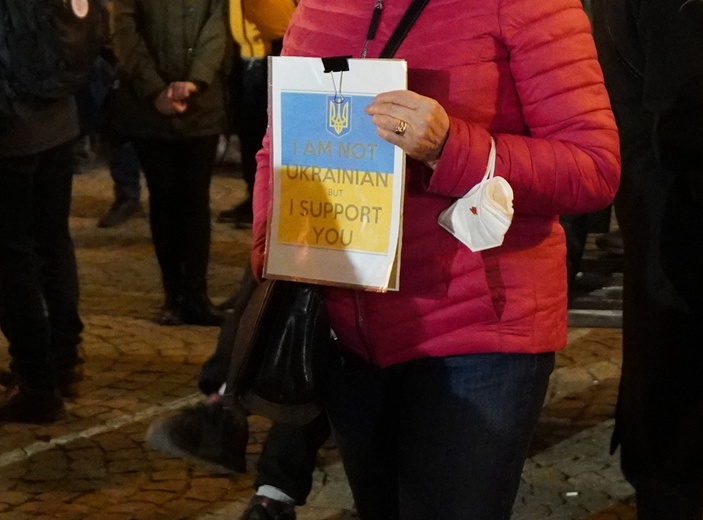 Wiec solidarności z Ukrainą we Wrocławiu