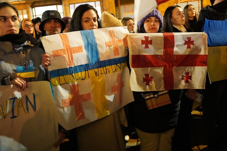 Wiec solidarności z Ukrainą we Wrocławiu