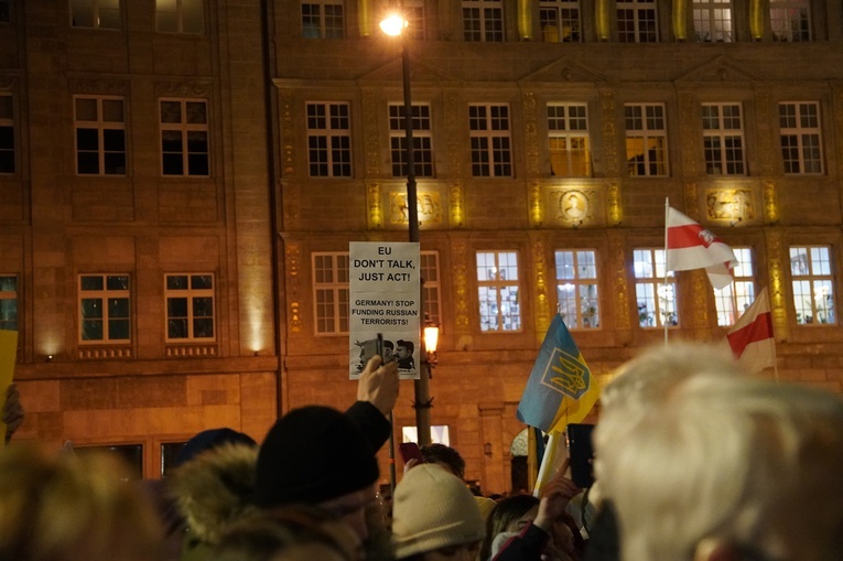 Wiec solidarności z Ukrainą we Wrocławiu