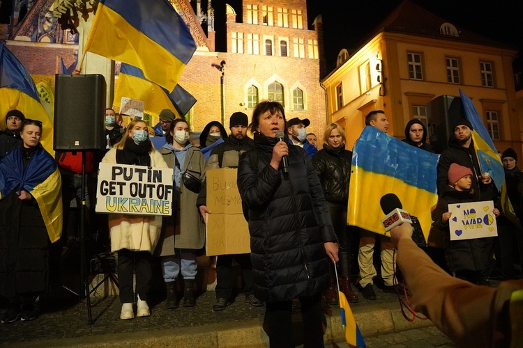 Wiec solidarności z Ukrainą we Wrocławiu