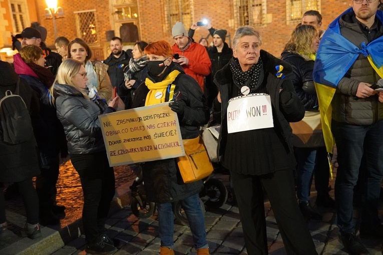 Wiec solidarności z Ukrainą we Wrocławiu