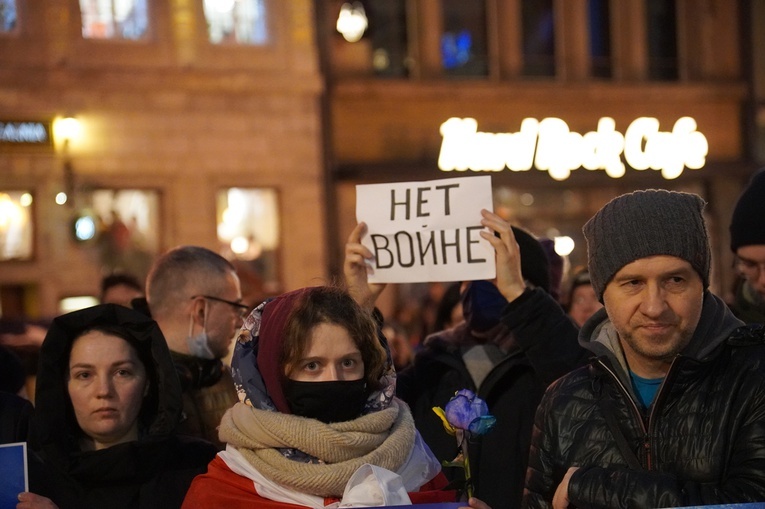 Wiec solidarności z Ukrainą we Wrocławiu